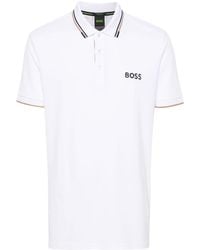BOSS - Polo con ricamo logo - Lyst