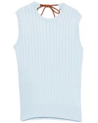 Plan C - Gerippter Coulisse Pullover - Lyst