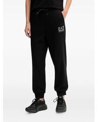EA7 - Drawstring Logo Track Pants - Lyst