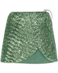 Oséree - Sequin-embellished Wrap Mini Skirt - Lyst