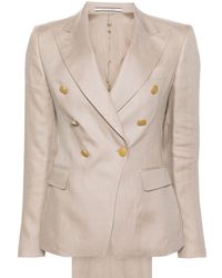 Tagliatore - Costume en lin à veste à boutonnière croisée - Lyst