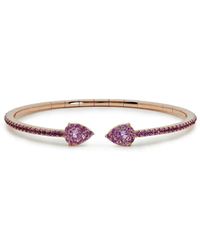 Jewels Aficionado - 18Kt Roségouden Armband Met Saffier - Lyst