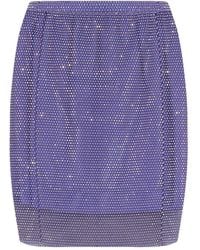 Santa Brands - Rhinestone-Netted Mini Skirt - Lyst