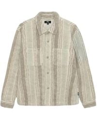 Stussy - Stripe Sherpa Shirt - Lyst