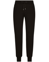 Dolce & Gabbana - Pantaloni sportivi neri con ricamo - Lyst