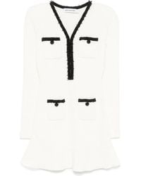 Self-Portrait - Textured/ Mini Dress - Lyst