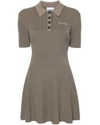 Ganni - Ribgebreide Mini-jurk - Lyst