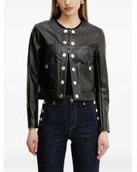 Guess - Decorative-Button Cropped Jacket - Lyst