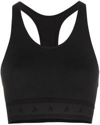 Golden Goose - Logo-underband Racerback Crop Top - Lyst