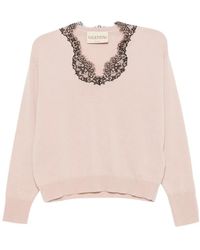 Valentino Garavani - Lace-Trim Sweater - Lyst