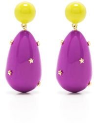 Eshvi - Two-Tone Drop Earrings - Lyst
