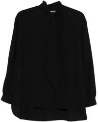 Emporio Armani - Tie-Neck Blouse - Lyst