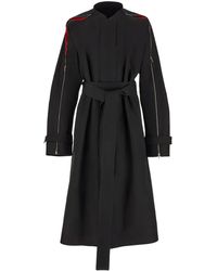 Ferragamo - Zip-Detail Cotton Belted Trench Coat - Lyst