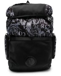 Versace Jeans Couture - Baroque Logo-Print Backpack - Lyst