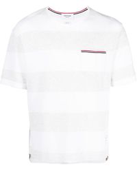 Thom Browne - Rwb Pocket Striped T-shirt - Lyst