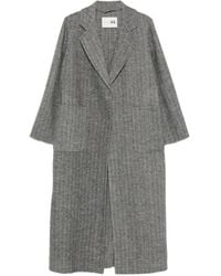 Manzoni 24 - Herringbone-Pattern Notch-Lapels Coat - Lyst