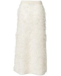 Fabiana Filippi - Brushed-Finish Gauze Midi Skirt - Lyst