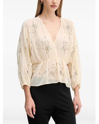 INTROPIA - Top Met Verfraaid Detail En V-Hals - Lyst
