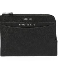 Aspinal of London - Logo-Print Leather Travel Wallet - Lyst