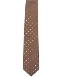 Brioni - Dot-Pattern Silk Tie - Lyst
