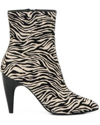 Isabel Marant - Jany Zebra-Print Ankle Boots - Lyst