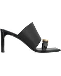 Balenciaga Bb シャイニーレザースライドサンダル 80mm ブラック