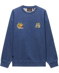 Alpha Industries - Embroidered-Tiger Crew-Neck Sweatshirt - Lyst