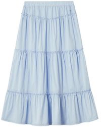 B+ AB - Tiered Ruffled Midi Skirt - Lyst