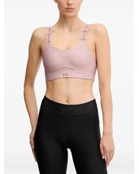 Under Armour - Logo-Strap Mesh-Panel Sports Bra - Lyst