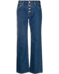 Ganni - Mid-Rise Straight Jeans - Lyst