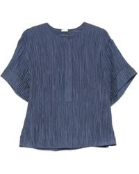 JOSEPH - Crinkled Short-Sleeve Blouse - Lyst