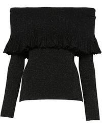 Twinset - Ruffled Off-Shoulder Sweater - Lyst
