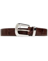 Gestuz - Gzsuva Croc-Effect Leather Belt - Lyst