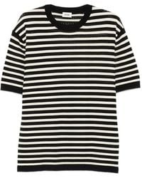 DRYKORN - Stripe-Pattern Pointelle-Knit T-Shirt - Lyst