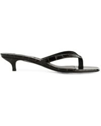TOTEME - Sandales À Effet Peau De Serpent Et Petit Talon - Lyst