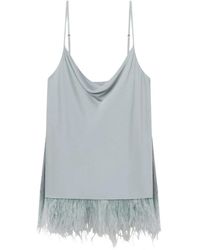 A.L.C. - Eliza Feather-Trim Top - Lyst