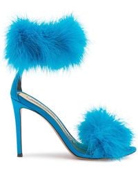 Alexandre Vauthier - Sandales Veronica 105 Mm À Détail De Plumes - Lyst