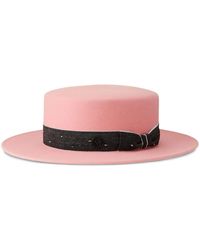Maison Michel - Kiki Logo-Detail Wool Fedora - Lyst