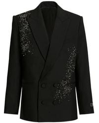 Balmain - Double-Breasted Long-Sleeve Blazer - Lyst