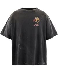 SAINT Mxxxxxx - Graphic-Print Distressed T-Shirt - Lyst