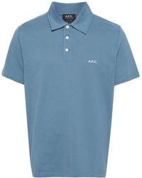 A.P.C. - Austin Logo-embroidered Polo Shirt - Lyst