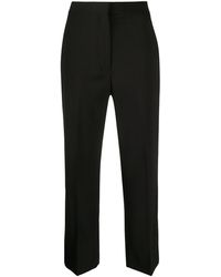 Stella McCartney クロップド テーラードパンツ - ブラック