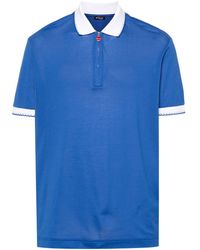 Kiton - Logo-embroidered Cotton Polo Shirt - Lyst