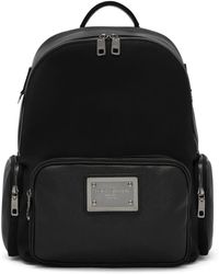 Dolce & Gabbana - Rucksack Aus Genarbtem Kalbsleder Und Nylon - Lyst