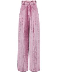 Nina Ricci - Velvet Palazzo Trousers - Lyst