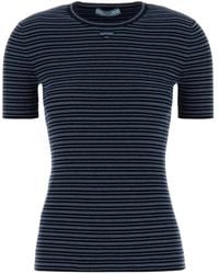 Prada - Gestreepte Gebreide Top - Lyst