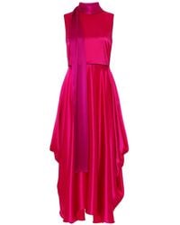 ROKSANDA - Aela Draped Midi Dress - Lyst