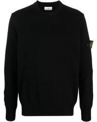 Stone Island - Compass-Patch Cotton-Blend Jumper - Lyst