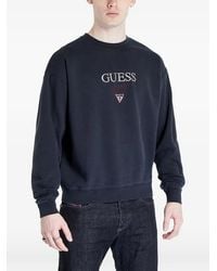 Guess - Logo-Embroidered Crew-Neck Sweater - Lyst