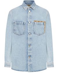 Gucci - Camisa De Algodón Con Bolsillo De Parche - Lyst